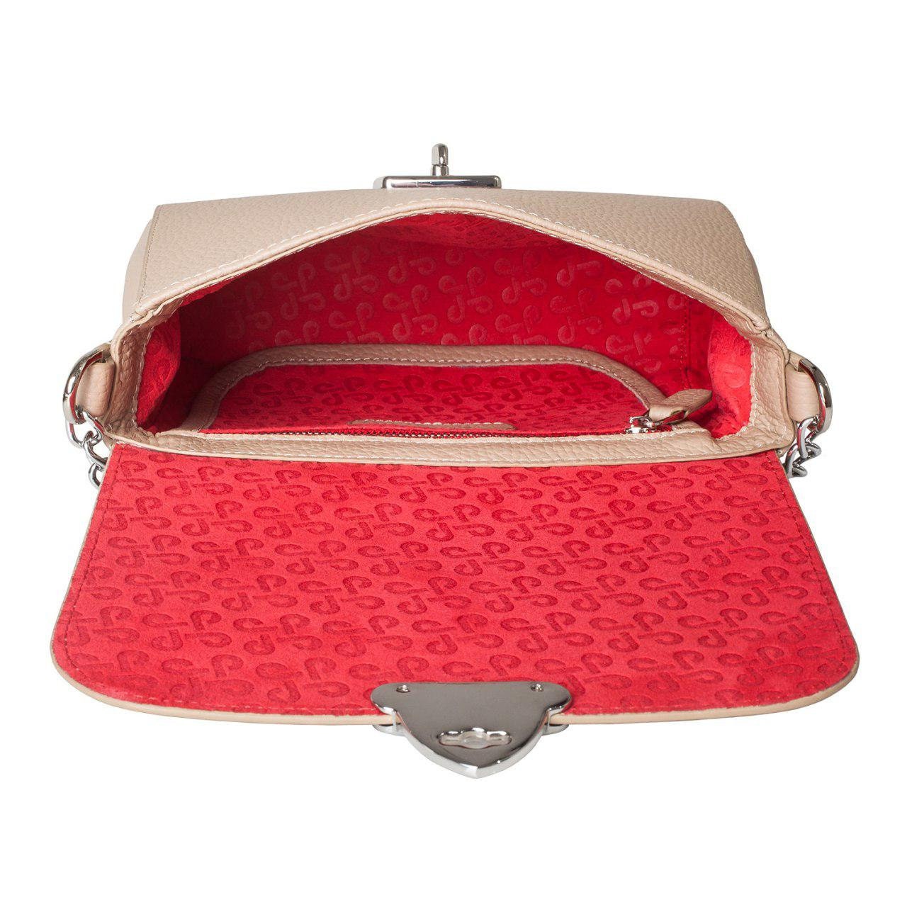 Leather Cross body Bag, Beige Leather Shoulder Bag, Women's Leather Crossbody Bag, Leather bag KF-2778 - Image 5