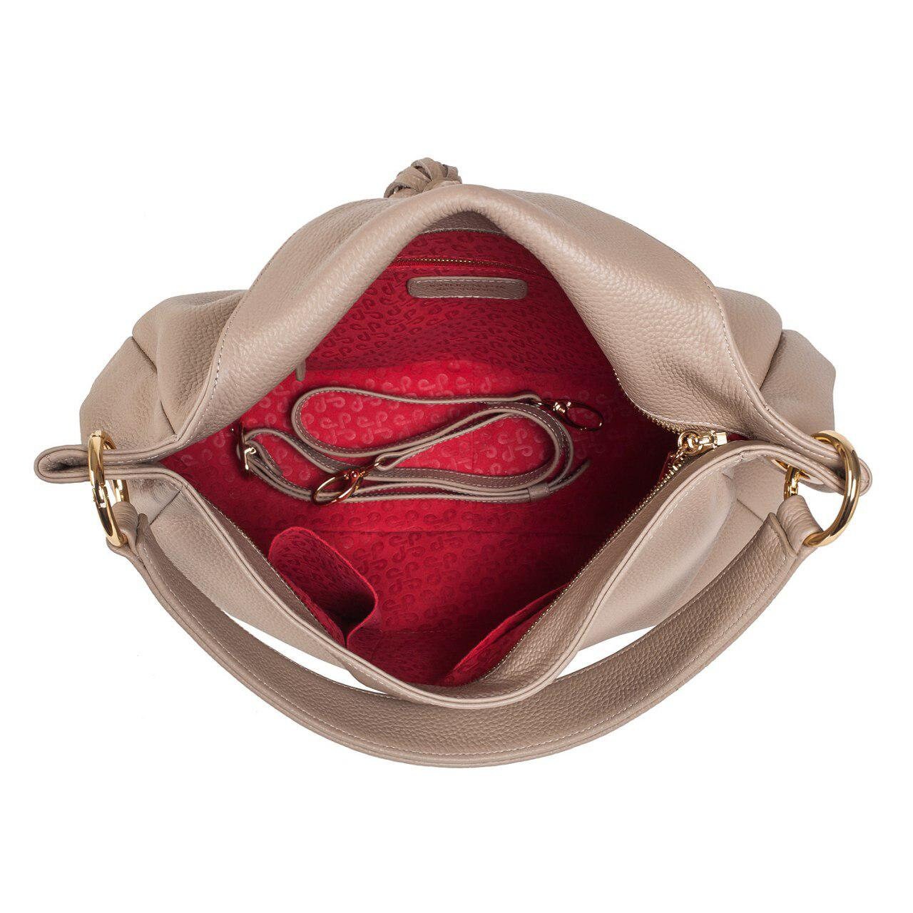 Leather Hobo Bag, Beige Leather Hobo Bag, Women's Leather Hobo Purse KF-3001 - Image 4