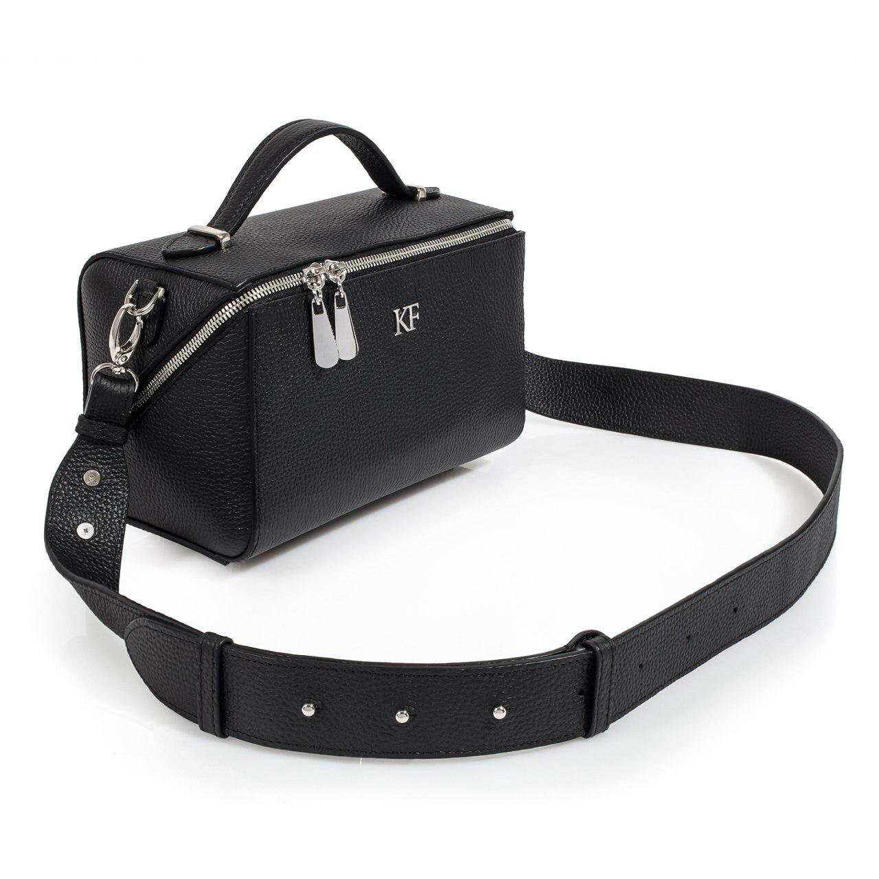 Leather Cross body Bag, Black Leather Shoulder Bag, Women's Leather Crossbody Bag, Leather bag KF-3070 - Image 3