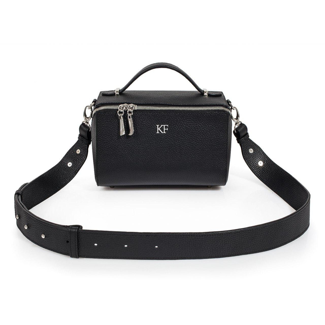 Leather Cross body Bag, Black Leather Shoulder Bag, Women's Leather Crossbody Bag, Leather bag KF-3070 - Image 2