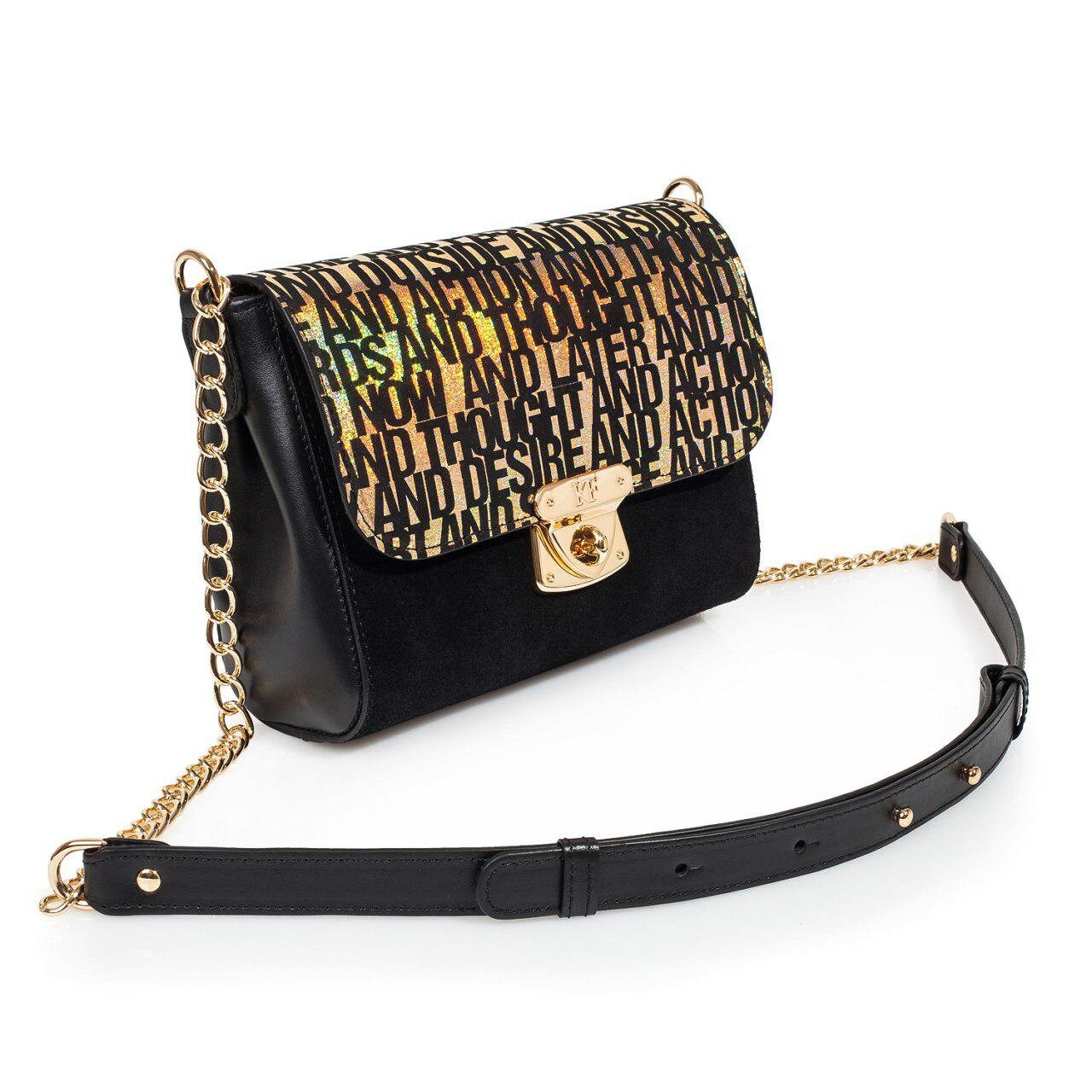 Leather Cross body Bag, Black Leather Shoulder Bag, Women's Leather Crossbody Bag, Leather bag KF-3120 - Image 2