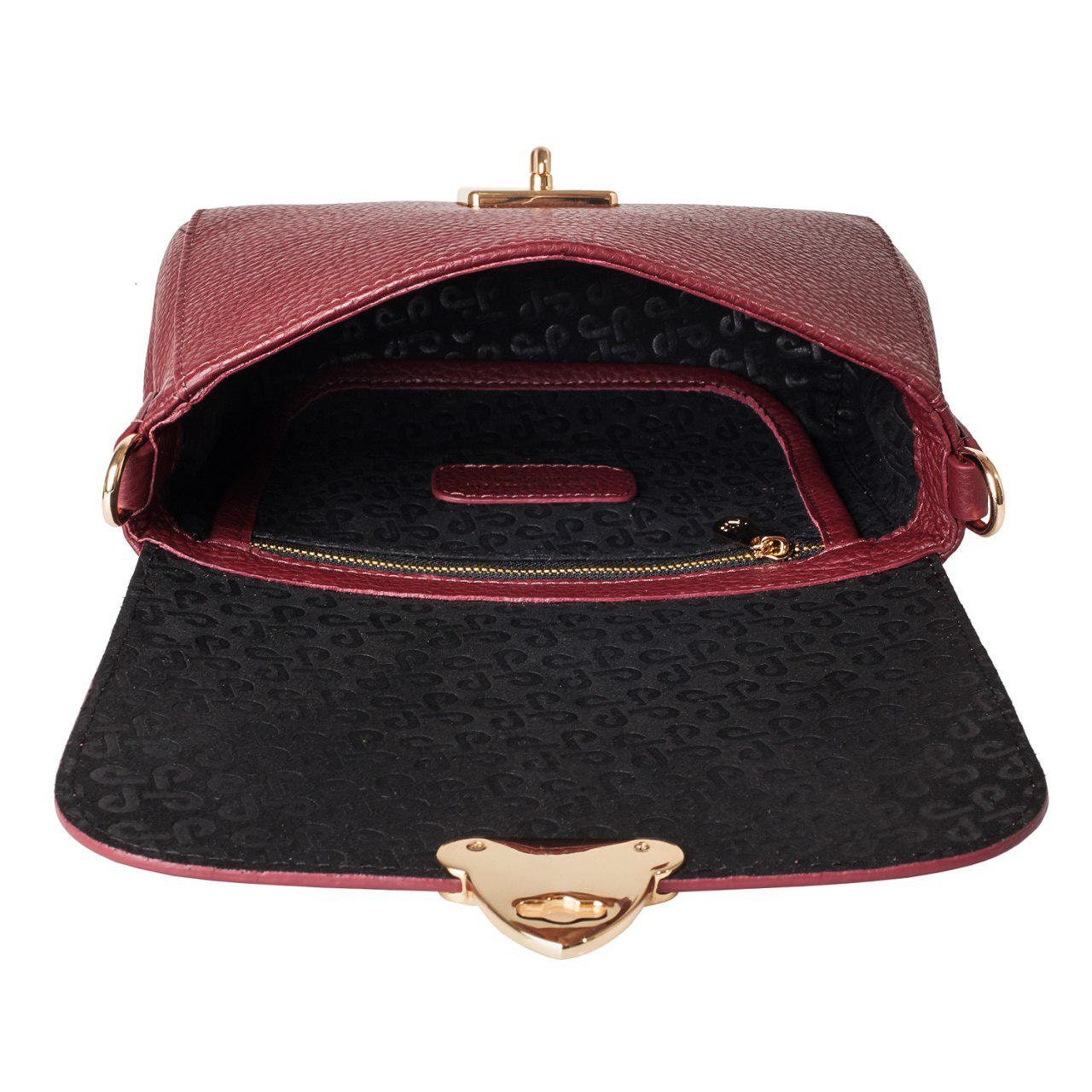 Leather Crossbody Bag, Marsala Leather Shoulder Bag, Women's Leather Cross body Bag, Leather bag KF-3071 - Image 3