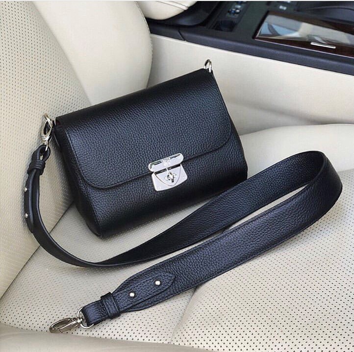 Leather Cross body Bag, Black Leather Shoulder Bag, Women's Leather Crossbody Bag, Leather bag KF-3124 - Image 6