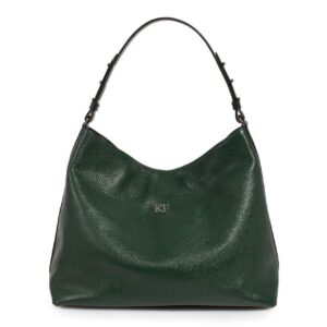 Leather Hobo Bag, Dark green Leather Hobo Bag, Women's Leather Hobo Purse KF-3292