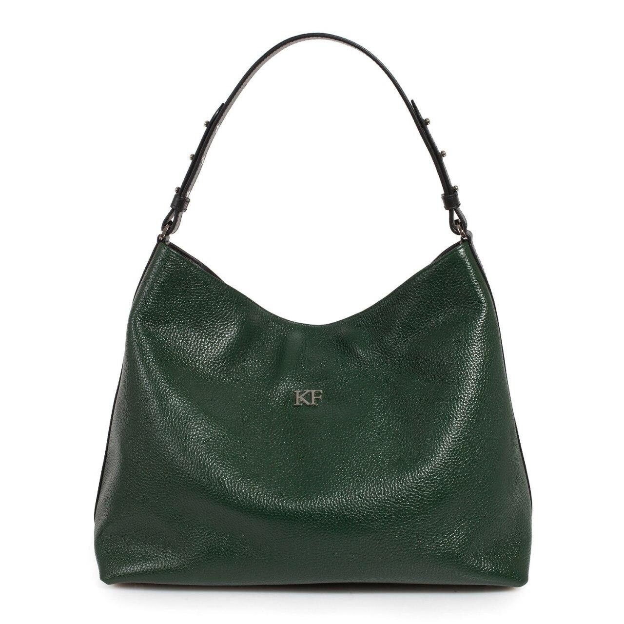 Leather Hobo Bag, Dark green Leather Hobo Bag, Women's Leather Hobo Purse KF-3292