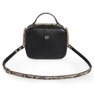 Leather Cross body Bag, Black Leather Shoulder Bag, Women's Leather Crossbody Bag, Leather bag KF-1570