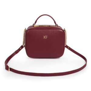Leather Cross body Bag, Marsala Leather Shoulder Bag, Women's Leather Crossbody Bag, Leather bag KF-1219