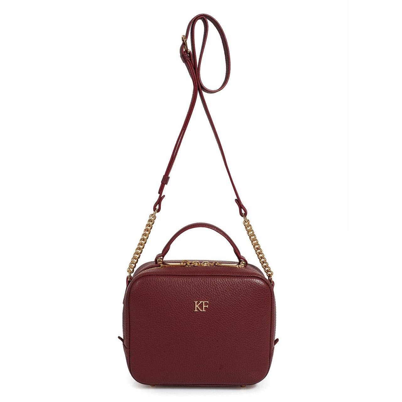 Leather Cross body Bag, Marsala Leather Shoulder Bag, Women's Leather Crossbody Bag, Leather bag KF-1219 - Image 2