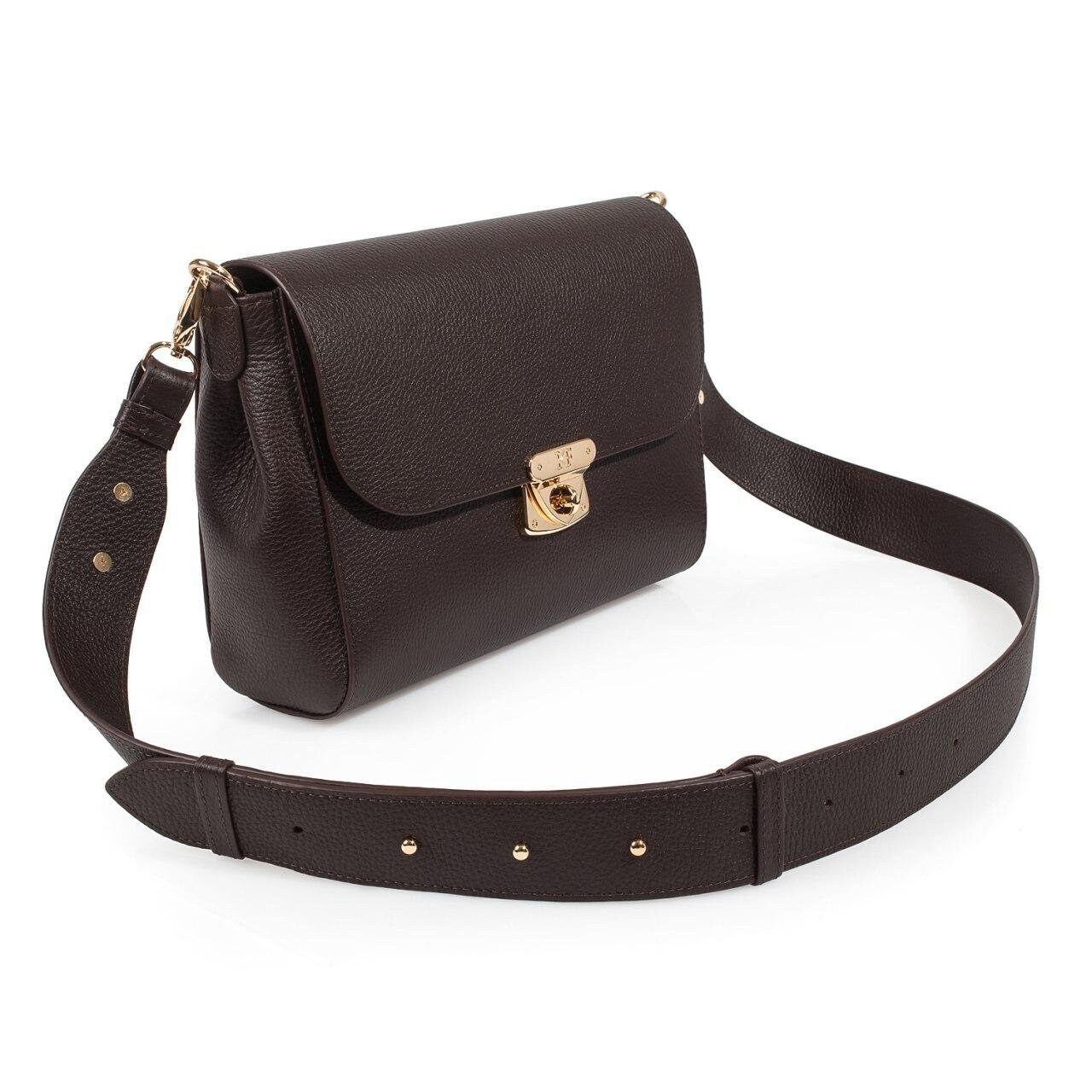 Leather Crossbody Bag, Dark brown Leather Shoulder Bag, Women's Leather Cross body Bag, Leather bag KF-3376 - Image 2