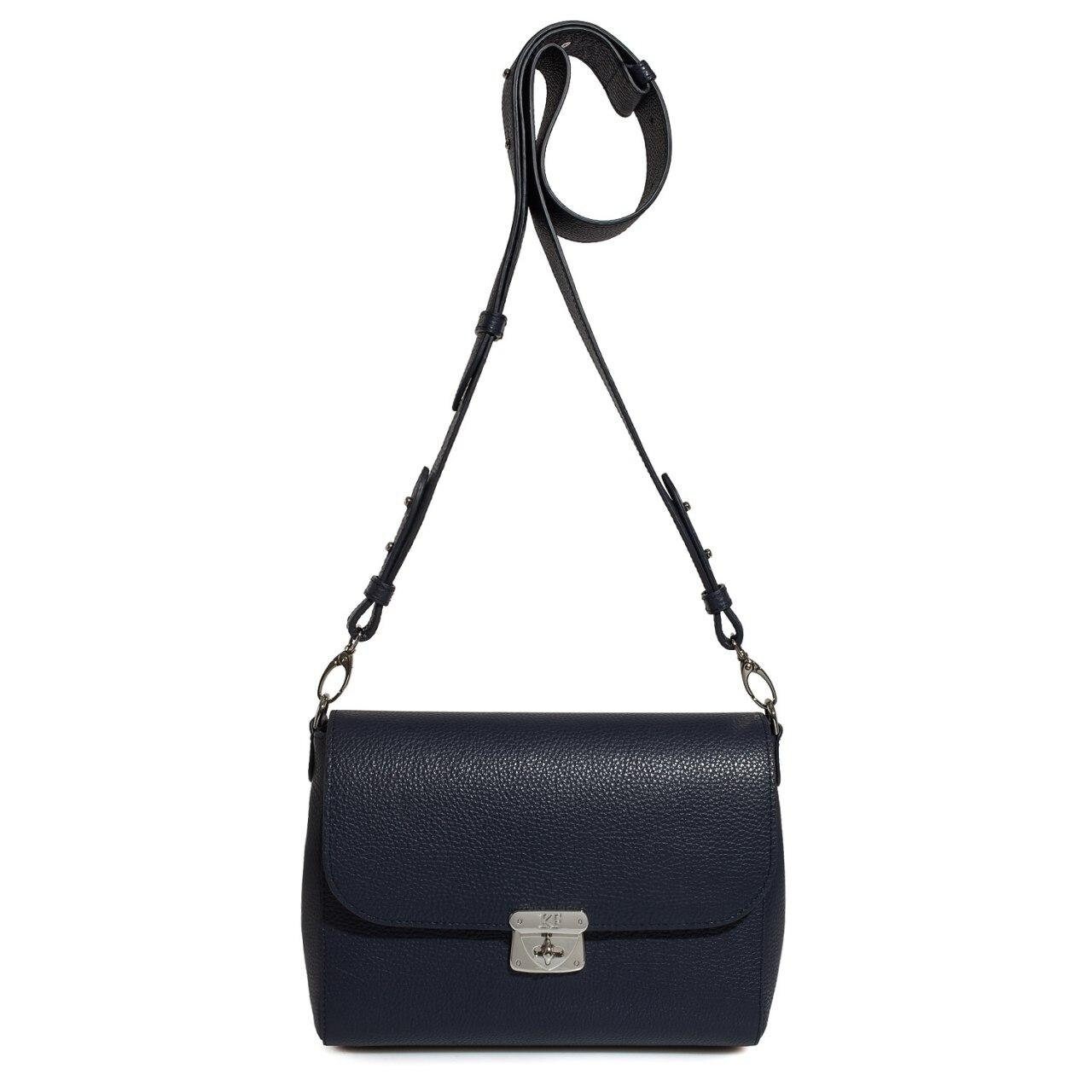 Leather Cross body Bag, Dark blue Leather Shoulder Bag, Women's Leather Crossbody Bag, Leather bag KF-3375 - Image 3