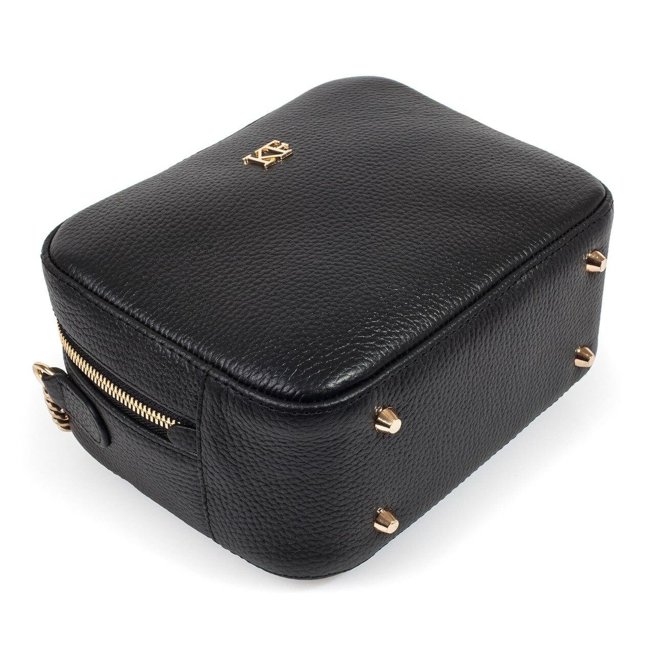 Leather Cross body Bag, Black Leather Shoulder Bag, Women's Leather Crossbody Bag, Leather bag KF-1570 - Image 6
