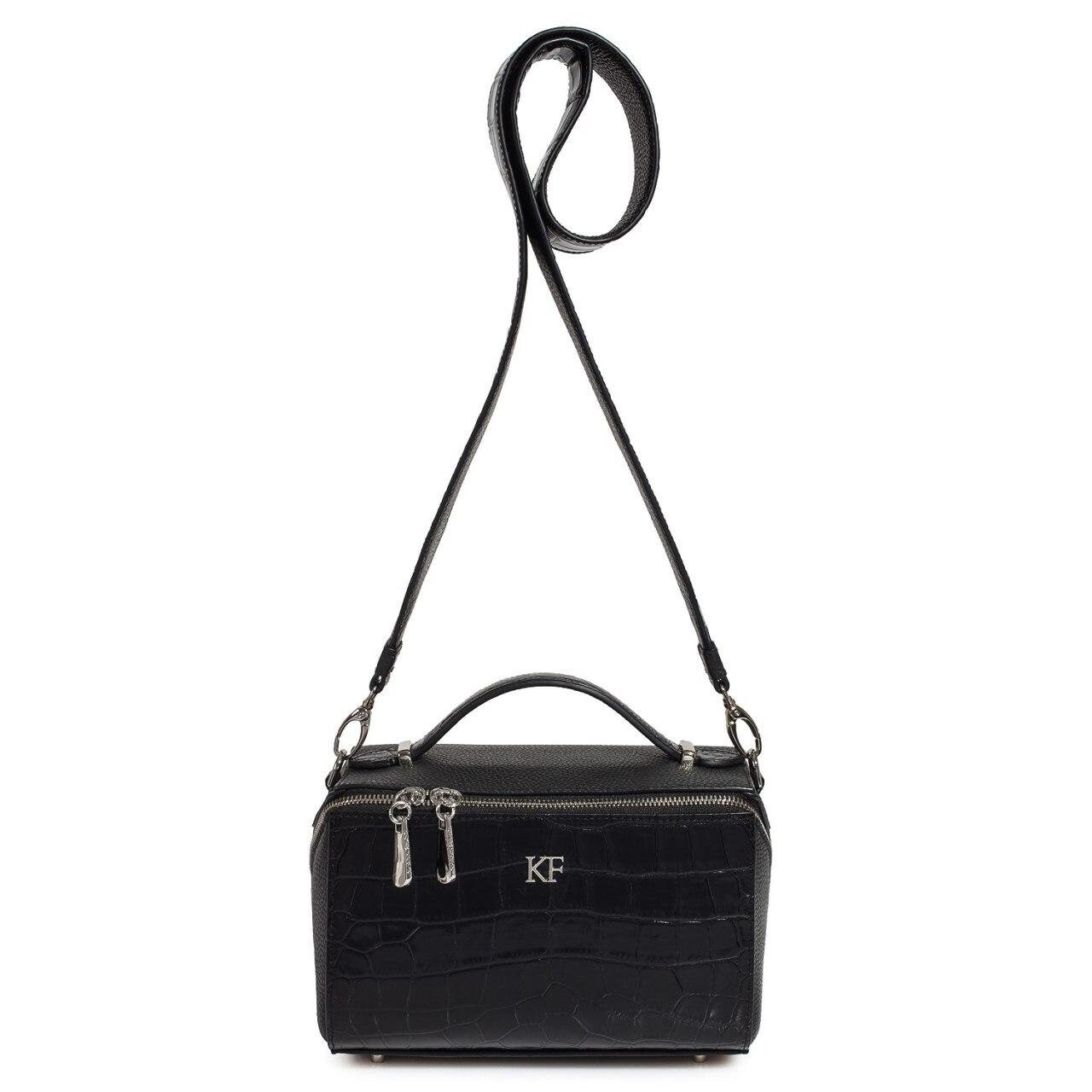 Leather Cross body Bag, Black Leather Shoulder Bag, Women's Leather Crossbody Bag, Leather bag KF-3289