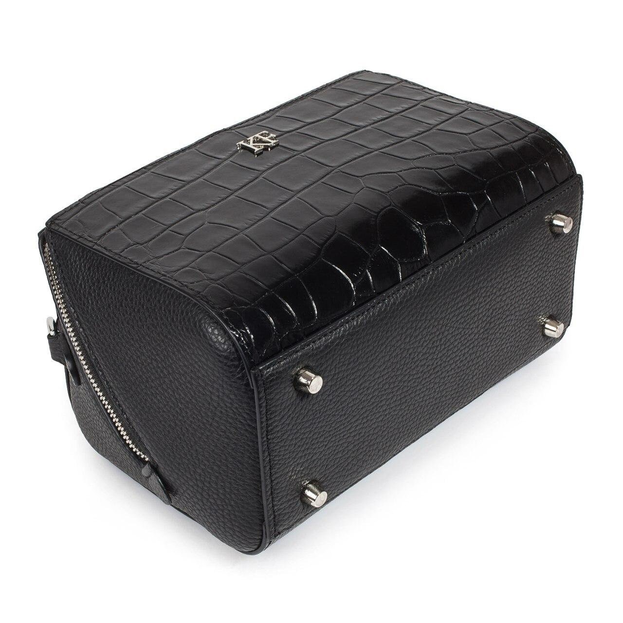 Leather Cross body Bag, Black Leather Shoulder Bag, Women's Leather Crossbody Bag, Leather bag KF-3289 - Image 6