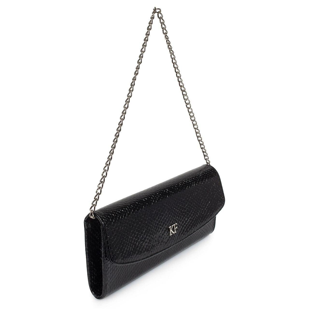 Leather Clutch, Leather Clutch Bag Purse, Black Leather Clutch KF-1336 - Image 2