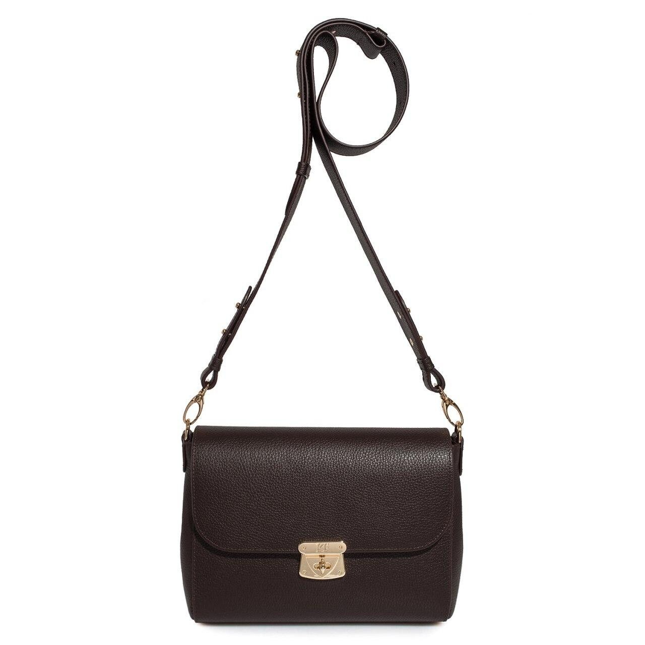 Leather Crossbody Bag, Dark brown Leather Shoulder Bag, Women's Leather Cross body Bag, Leather bag KF-3376 - Image 3