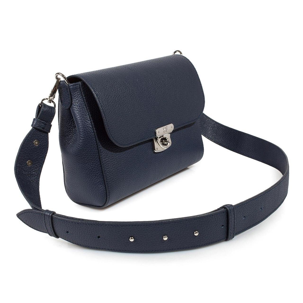 Leather Cross body Bag, Dark blue Leather Shoulder Bag, Women's Leather Crossbody Bag, Leather bag KF-3375 - Image 2
