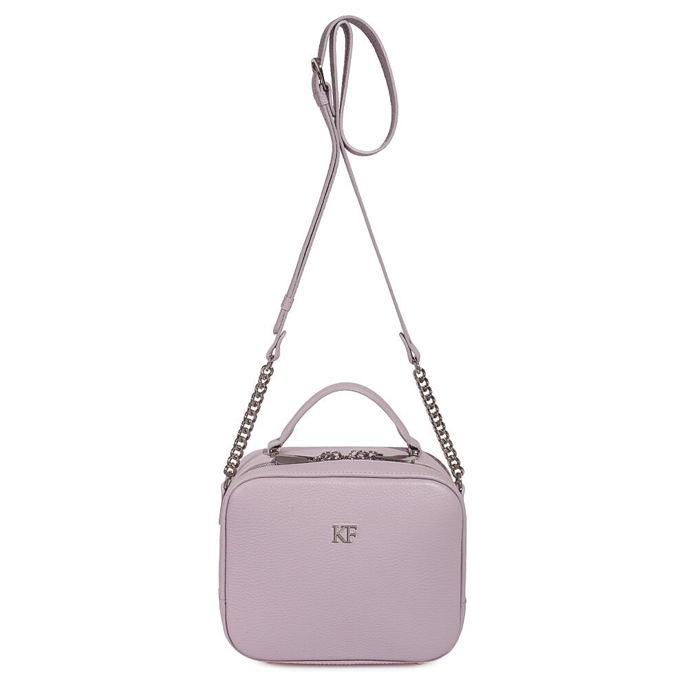 Leather Cross body Bag, Light purple Leather Shoulder Bag, Women's Leather Crossbody Bag, Leather bag KF-3485 - Image 3