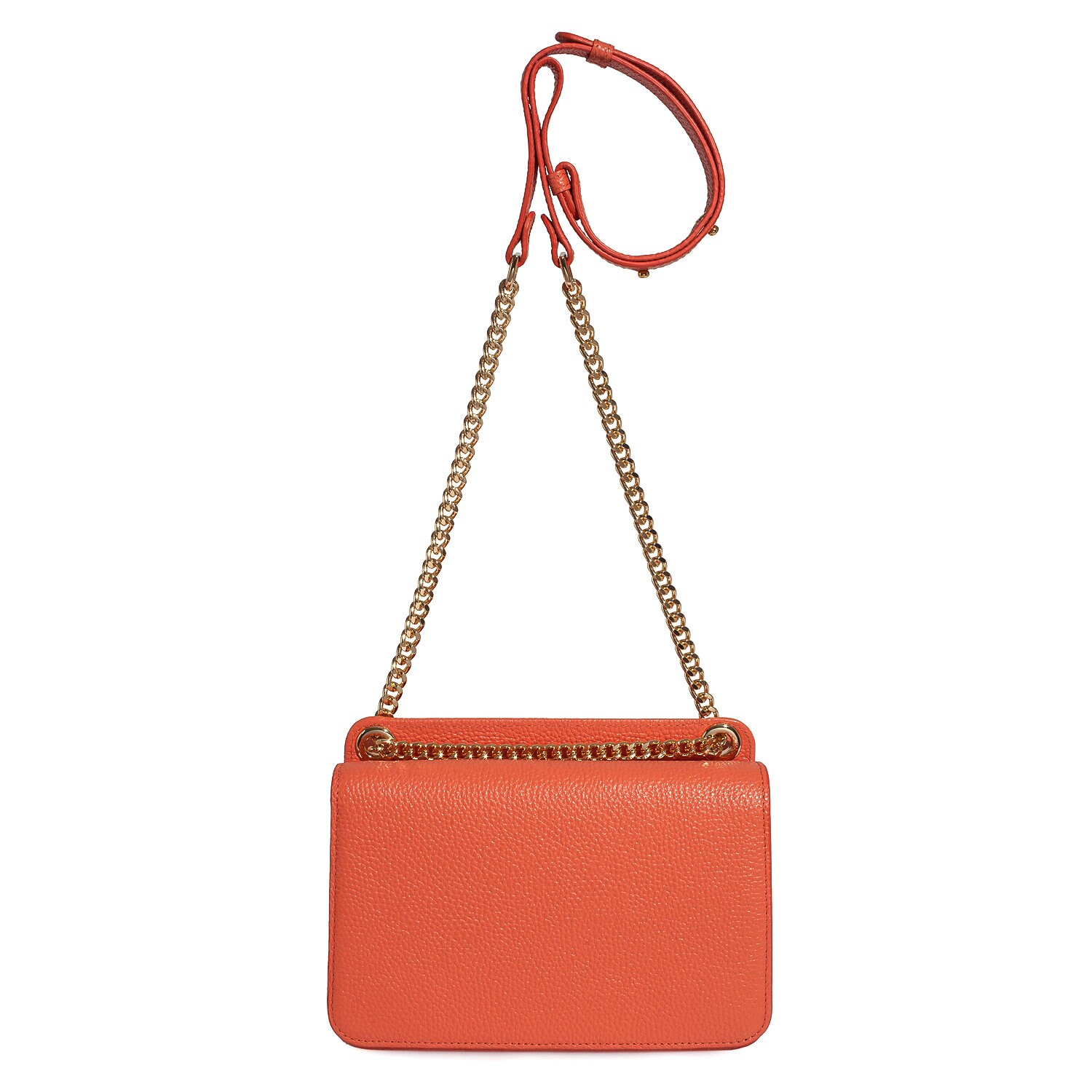 Leather Bag on a chain, Coral Leather Bag, Women's Leather Bag KF-3542 - Image 3
