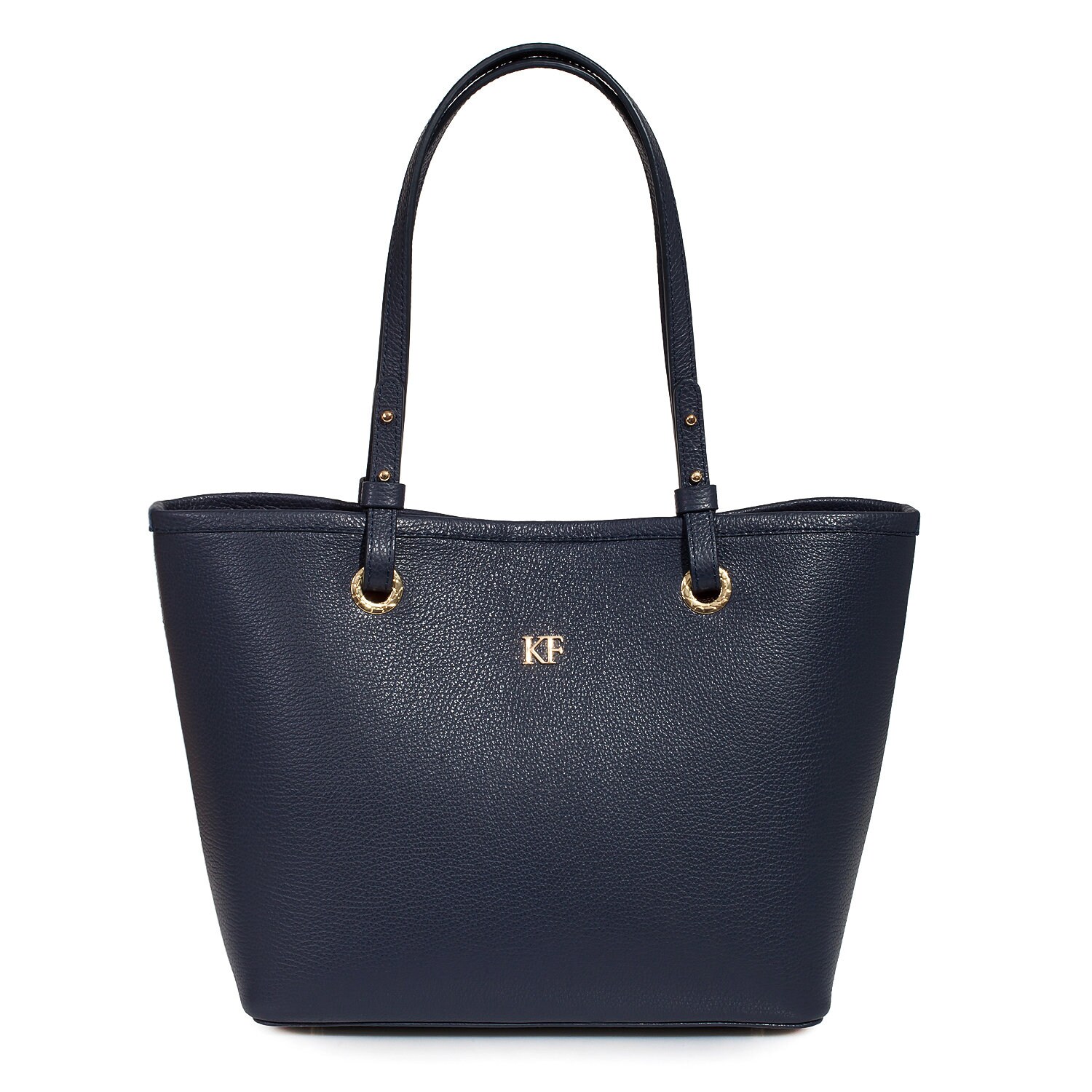 Leather Tote Bag, Blue Leather Tote Bag, Women's Leather Tote Bag KF-3465