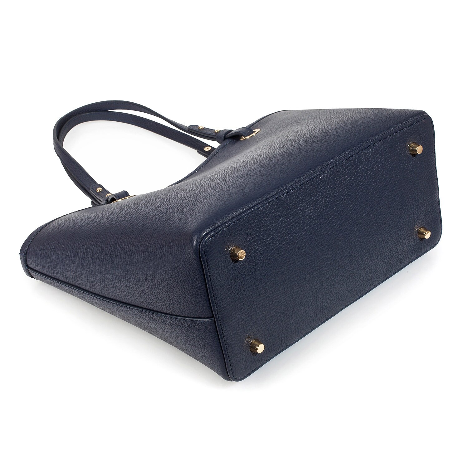 Leather Tote Bag, Blue Leather Tote Bag, Women's Leather Tote Bag KF-3465 - Image 5