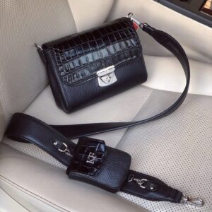 Leather Cross body Bag, Black Leather Shoulder Bag, Women's Leather Crossbody Bag, Leather bag KF-3587