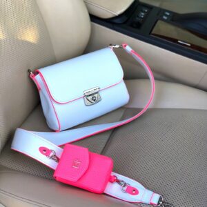 Leather Crossbody Bag, White Leather Shoulder Bag, Women's Leather Cross body Bag, Leather bag KF-3567