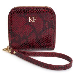 Leather Wallet Woman, Red Leather Womens Wallet, Woman leather wallet, Zipper woman wallet, Clutch wallet, Wallet for her KF-1986