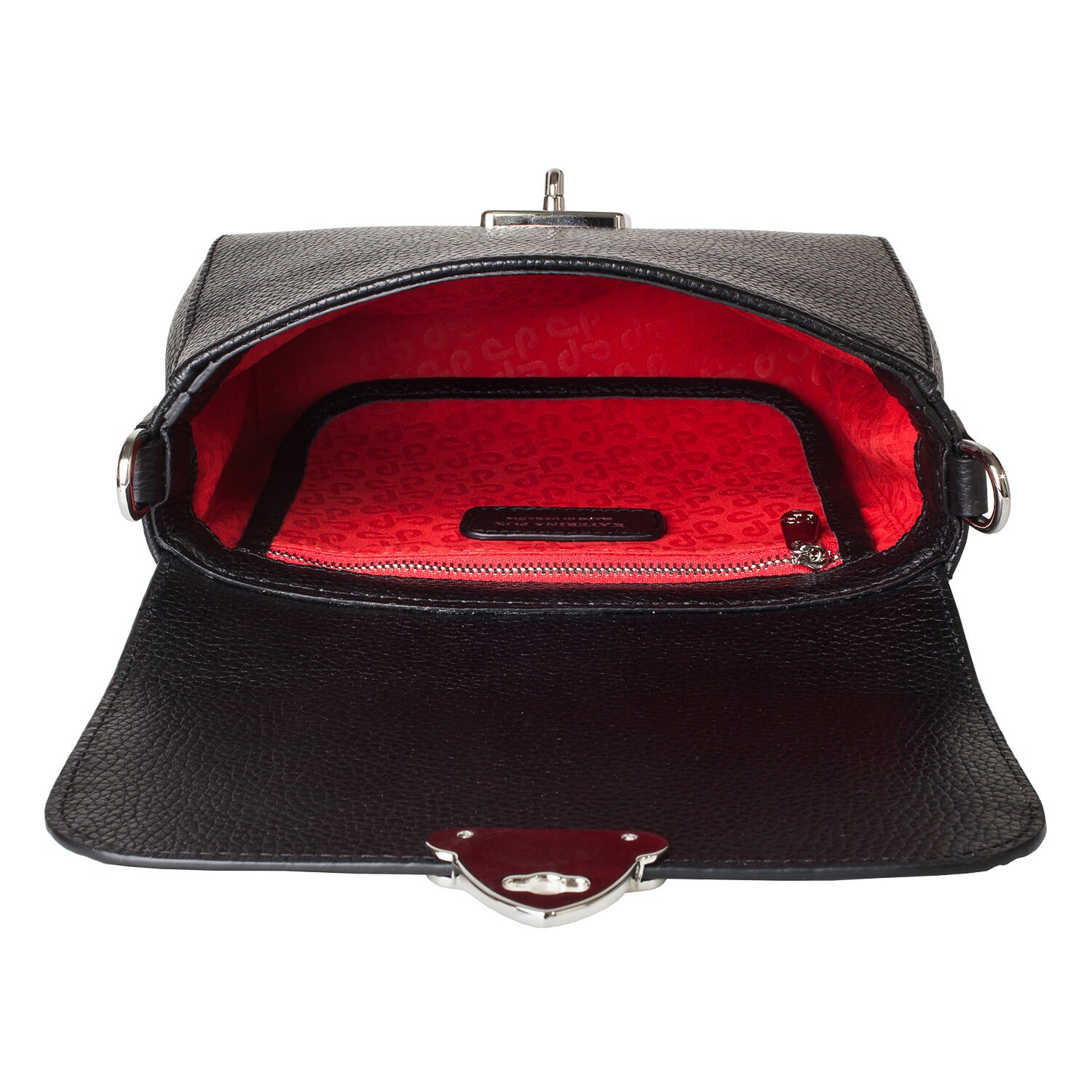 Leather Cross body Bag, Black Leather Shoulder Bag, Women's Leather Crossbody Bag, Leather bag KF-3587 - Image 5