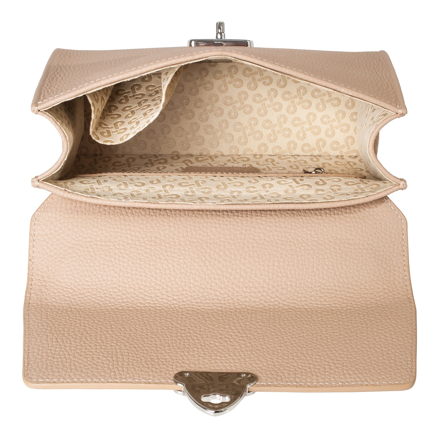 Leather Cross body Bag, Beige Leather Shoulder Bag, Women's Leather Crossbody Bag, Leather bag KF-3691 - Image 5