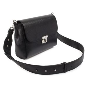 Leather Cross body Bag, Black Leather Shoulder Bag, Women's Leather Crossbody Bag, Leather bag KF-3564