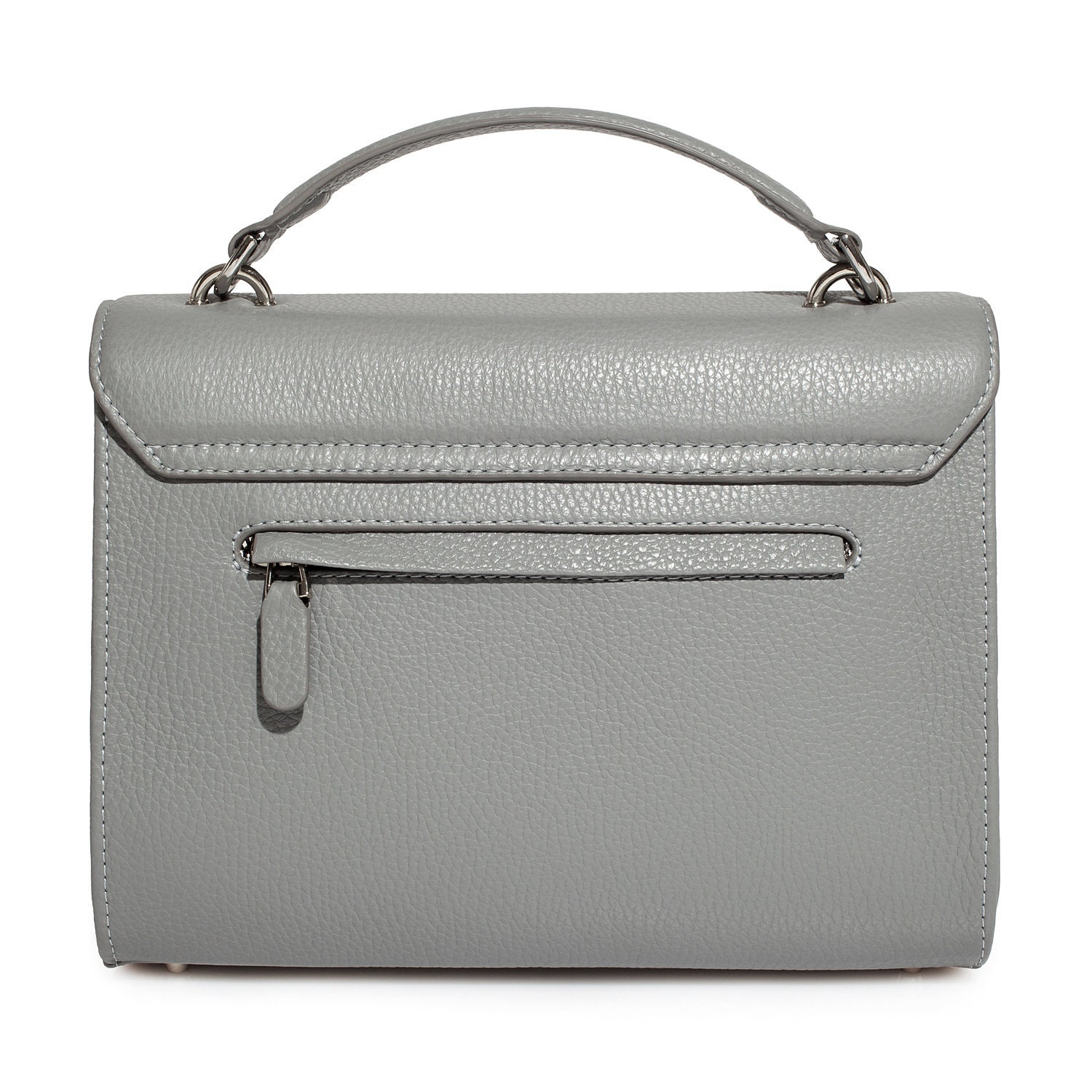 Leather Cross body Bag, Gray Leather Shoulder Bag, Women's Leather Crossbody Bag, Leather bag KF-3514 - Image 4