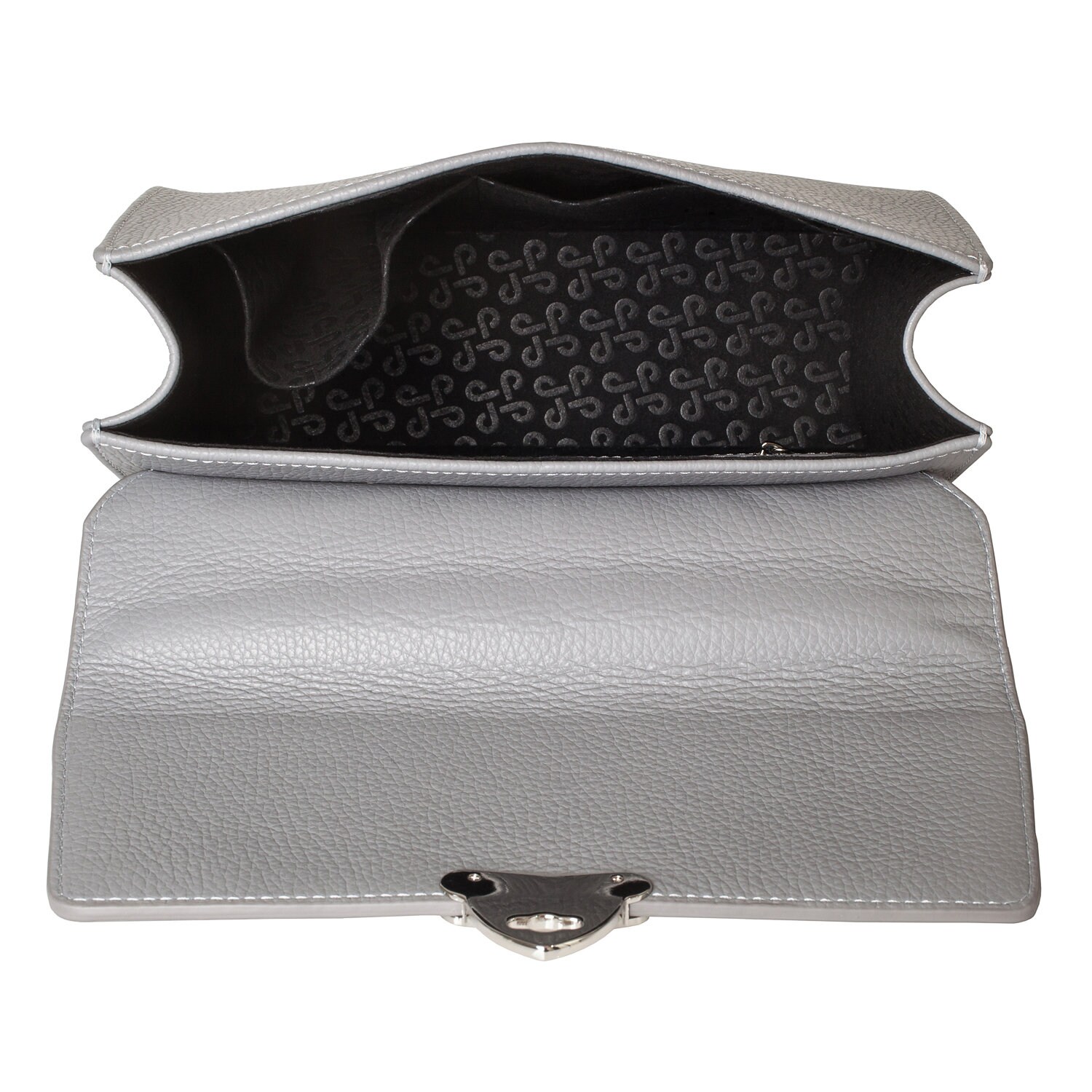 Leather Cross body Bag, Gray Leather Shoulder Bag, Women's Leather Crossbody Bag, Leather bag KF-3514 - Image 5