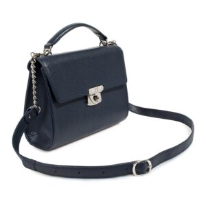 Leather Cross body Bag, Blue Leather Shoulder Bag, Women's Leather Crossbody Bag, Leather bag KF-3845