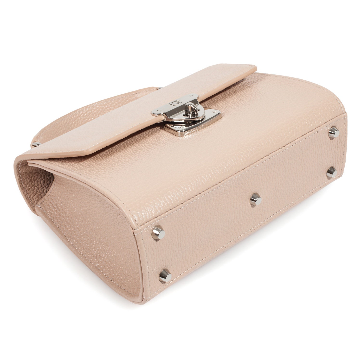 Leather Cross body Bag, Beige Leather Shoulder Bag, Women's Leather Crossbody Bag, Leather bag KF-3889 - Image 6