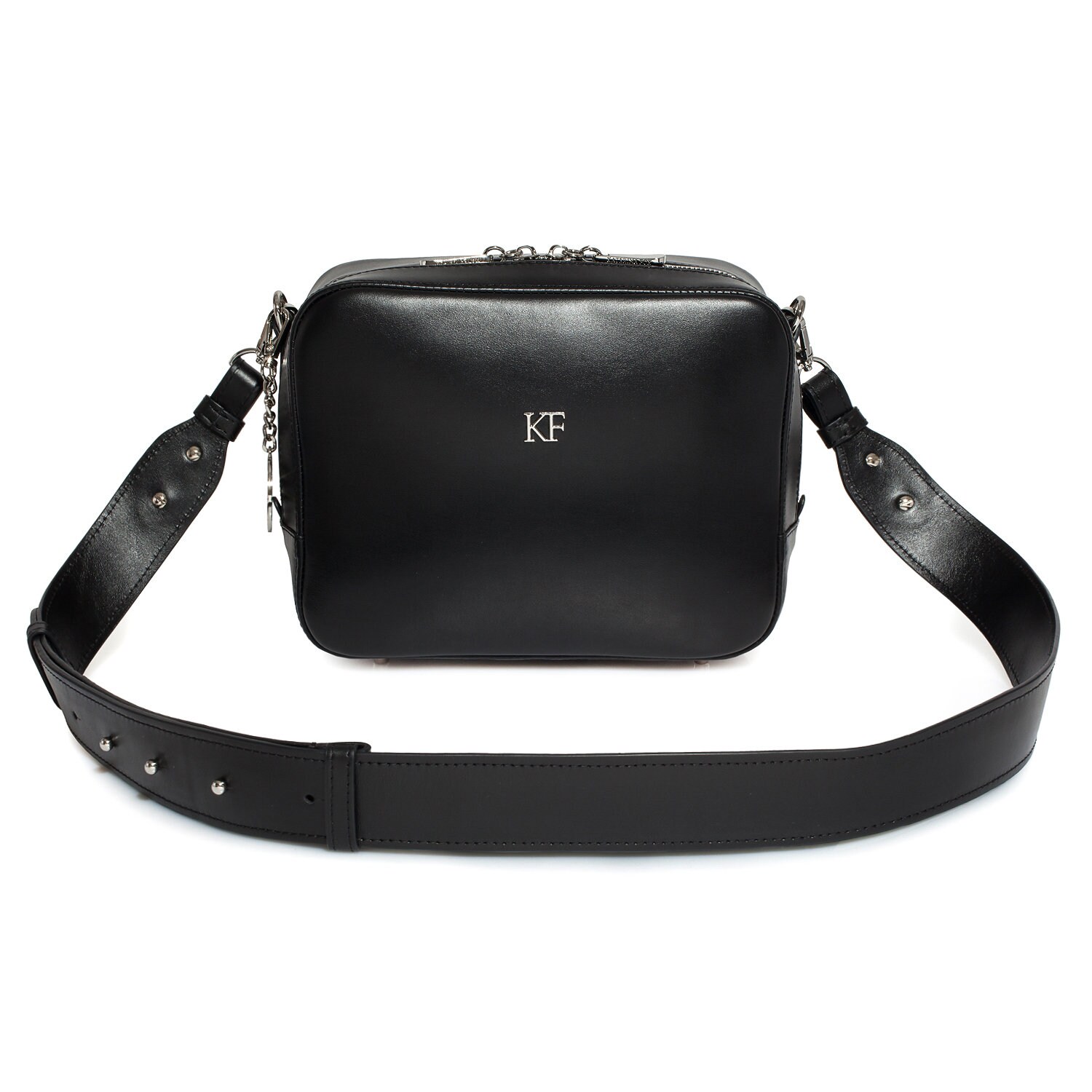 Leather Cross body Bag, Black Leather Shoulder Bag, Women's Leather Crossbody Bag, Leather bag KF-2824 - Image 2