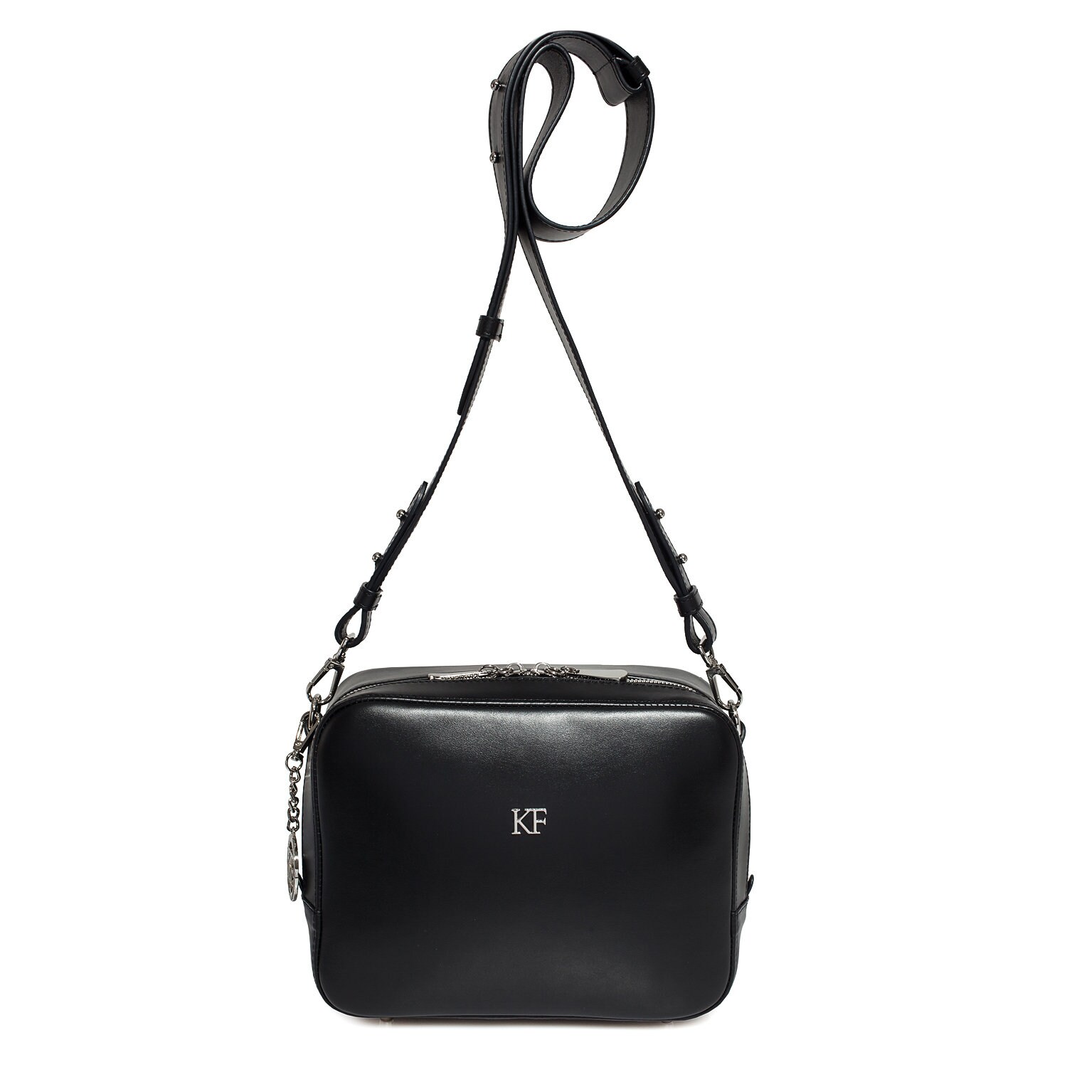 Leather Cross body Bag, Black Leather Shoulder Bag, Women's Leather Crossbody Bag, Leather bag KF-2824 - Image 3