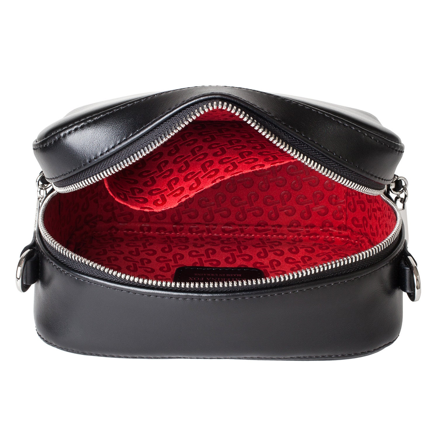 Leather Cross body Bag, Black Leather Shoulder Bag, Women's Leather Crossbody Bag, Leather bag KF-3847 - Image 6
