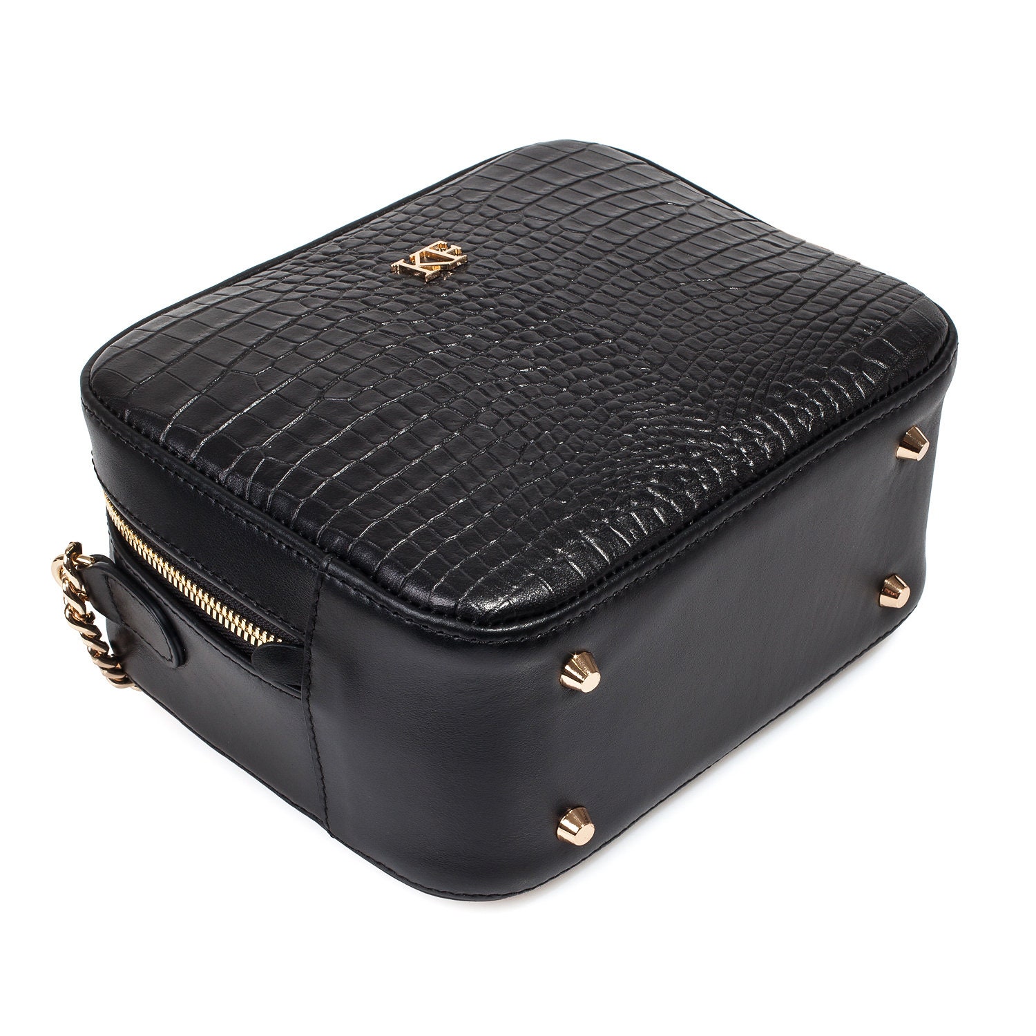 Leather Cross body Bag, Black Leather Shoulder Bag, Women's Leather Crossbody Bag, Leather bag KF-3920 - Image 7