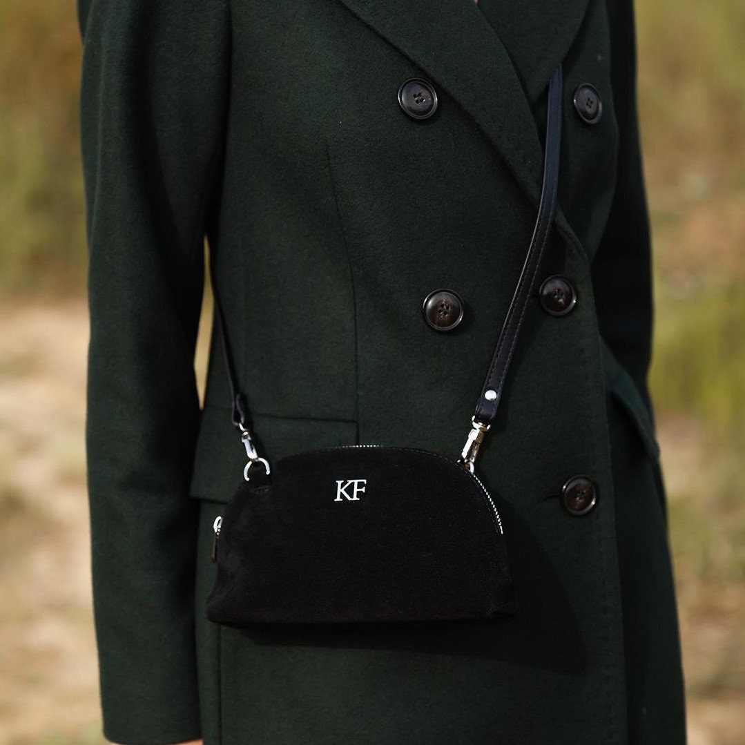 Leather Cross body Bag, Black Leather Shoulder Bag, Women's Leather Crossbody Bag, Leather bag KF-3759 - Image 6