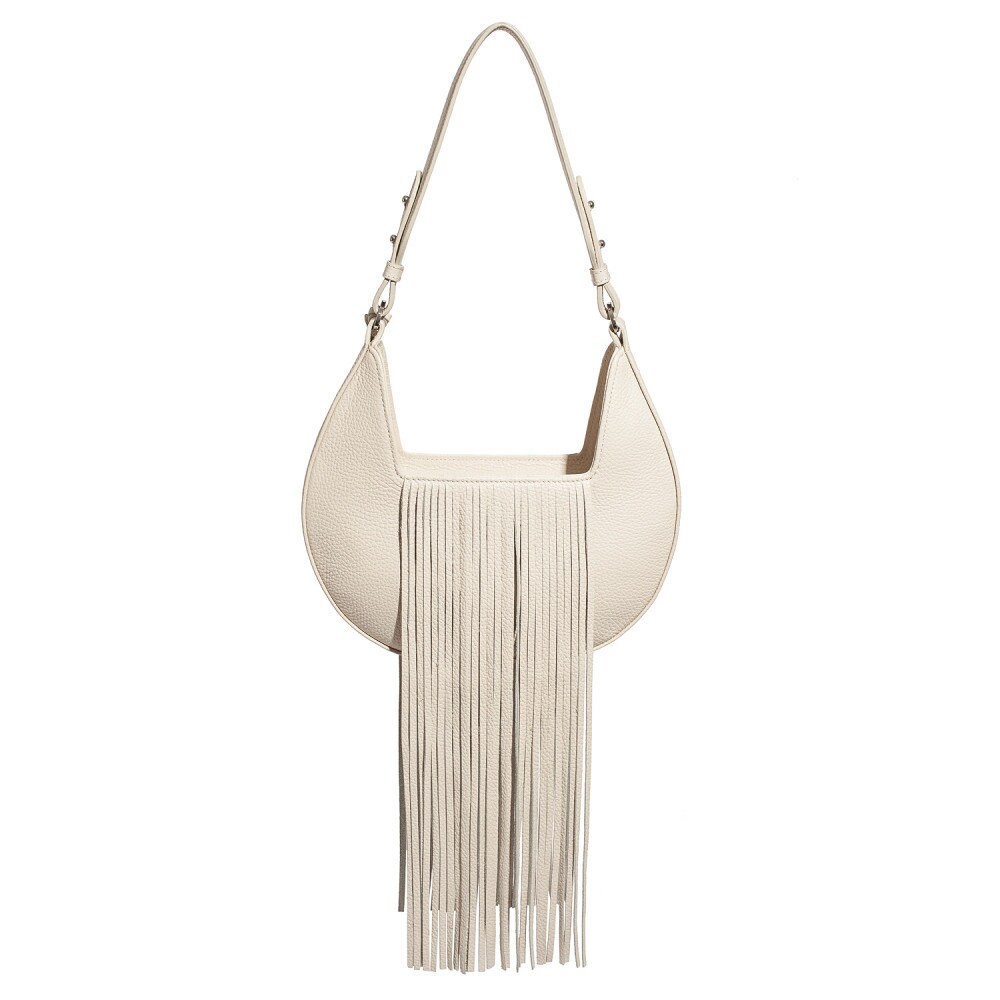 Leather Shoulder Bag, Light beige Leather Shoulder Bag, Leather bag KF-4096 - Image 4