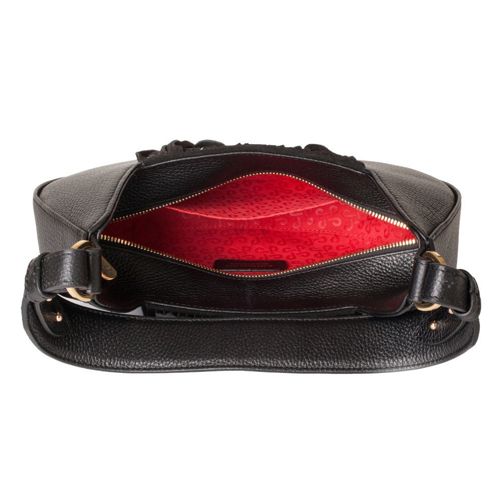 Leather Shoulder Bag, Black Leather Shoulder Bag, Leather bag KF-4053 - Image 5