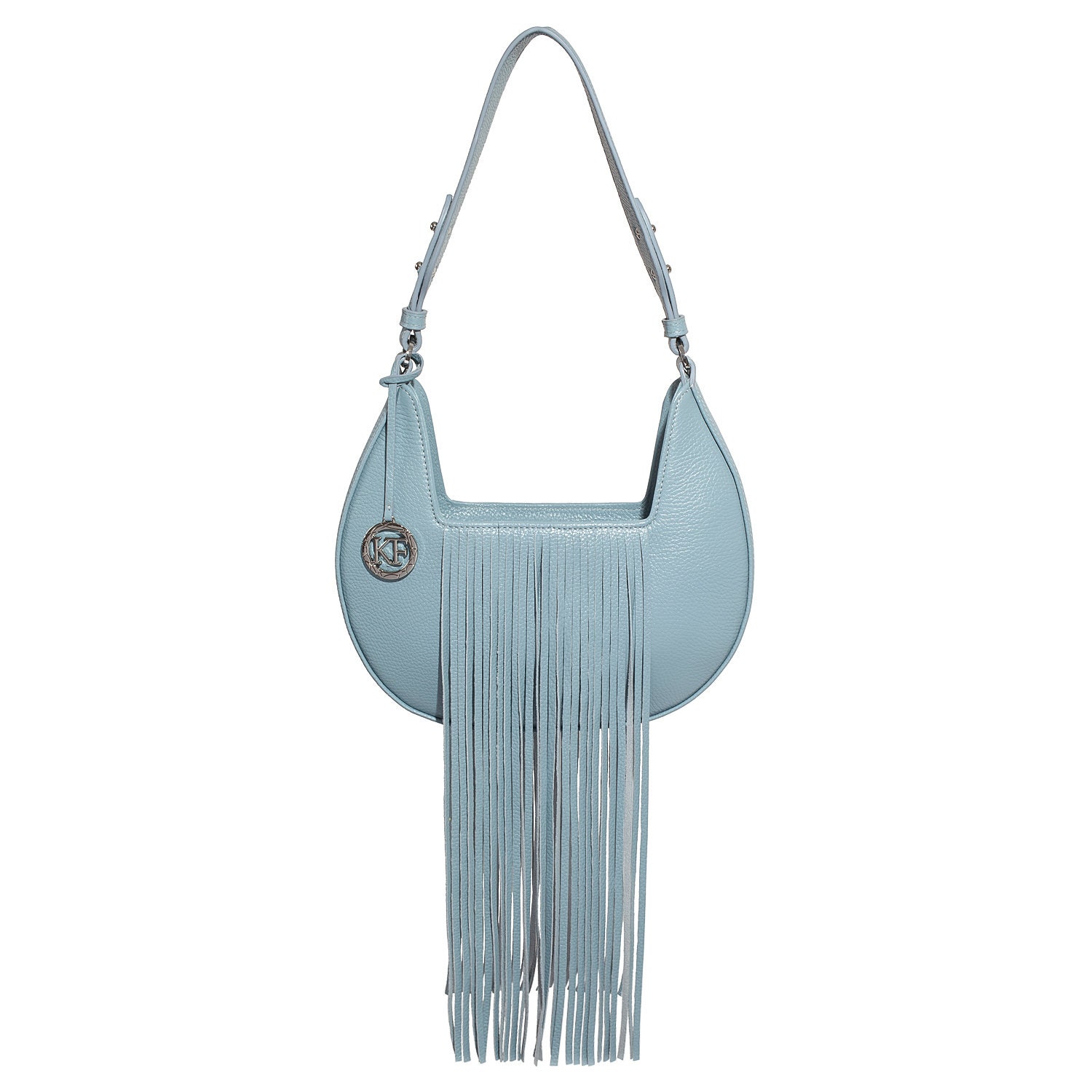 Leather Shoulder Bag, Blue Leather Shoulder Bag, Leather bag KF-4312 - Image 4