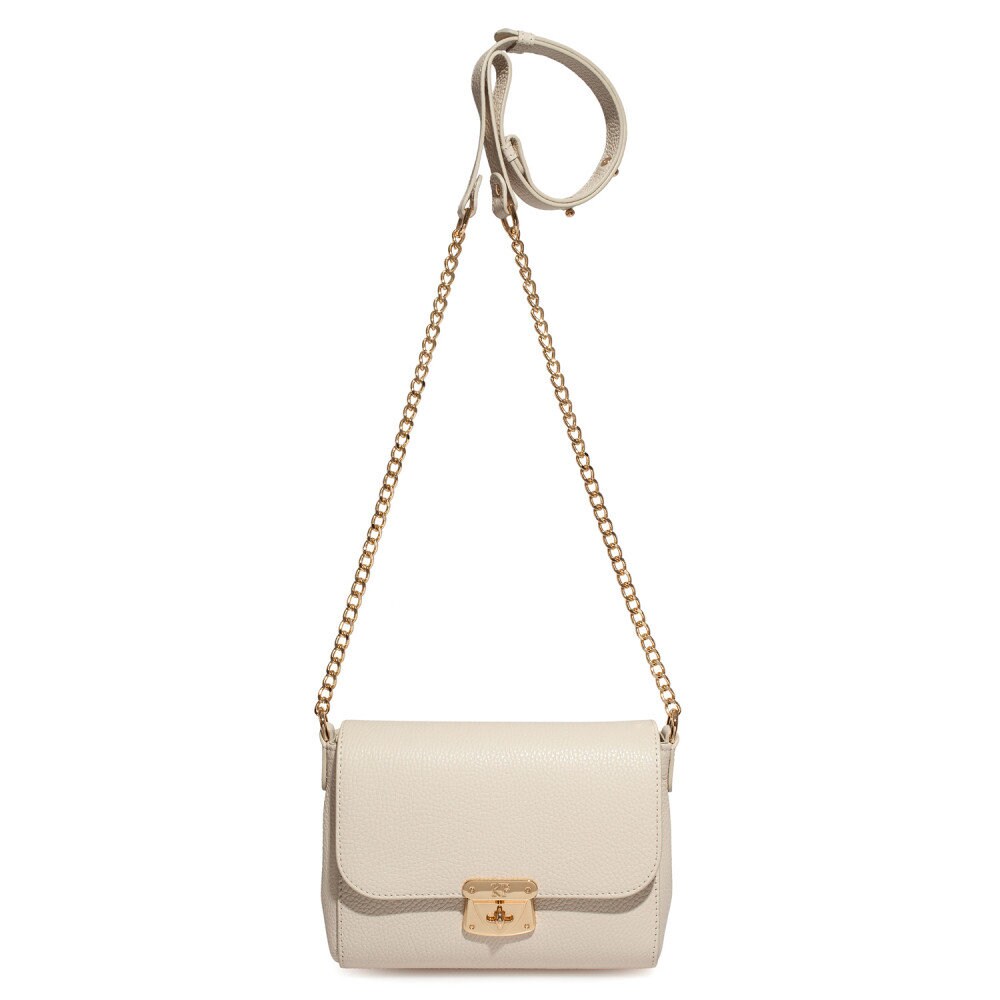 Leather Crossbody Bag, Light beige Leather Shoulder Bag, Women's Leather Cross body Bag, Leather bag KF-3958 - Image 3