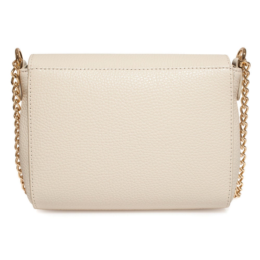 Leather Crossbody Bag, Light beige Leather Shoulder Bag, Women's Leather Cross body Bag, Leather bag KF-3958 - Image 4