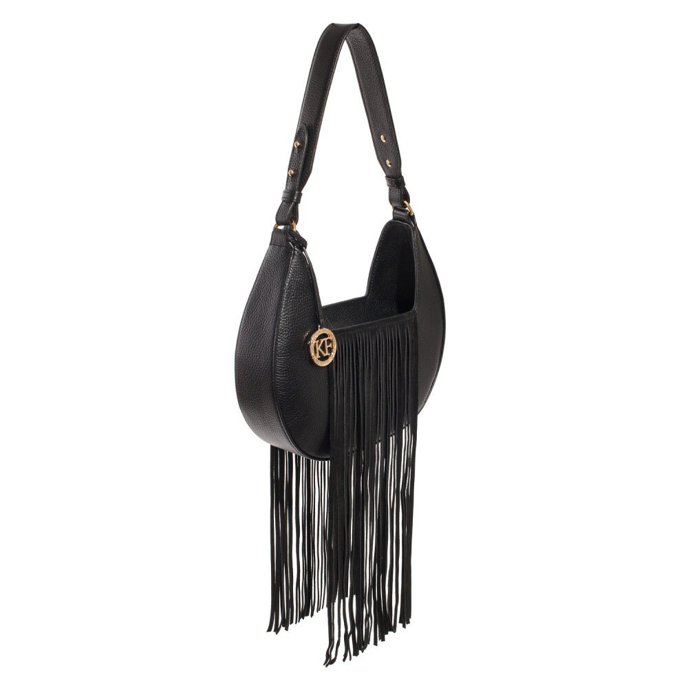 Leather Shoulder Bag, Black Leather Shoulder Bag, Leather bag KF-4053 - Image 3