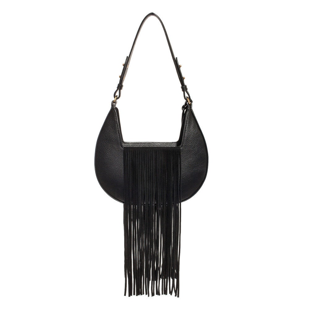 Leather Shoulder Bag, Black Leather Shoulder Bag, Leather bag KF-4053 - Image 4