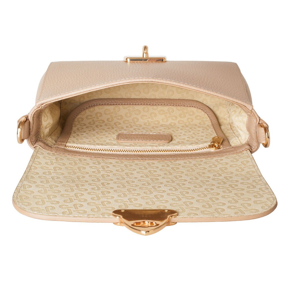 Leather Cross body Bag, Beige Leather Shoulder Bag, Women's Leather Crossbody Bag, Leather bag KF-4007 - Image 4