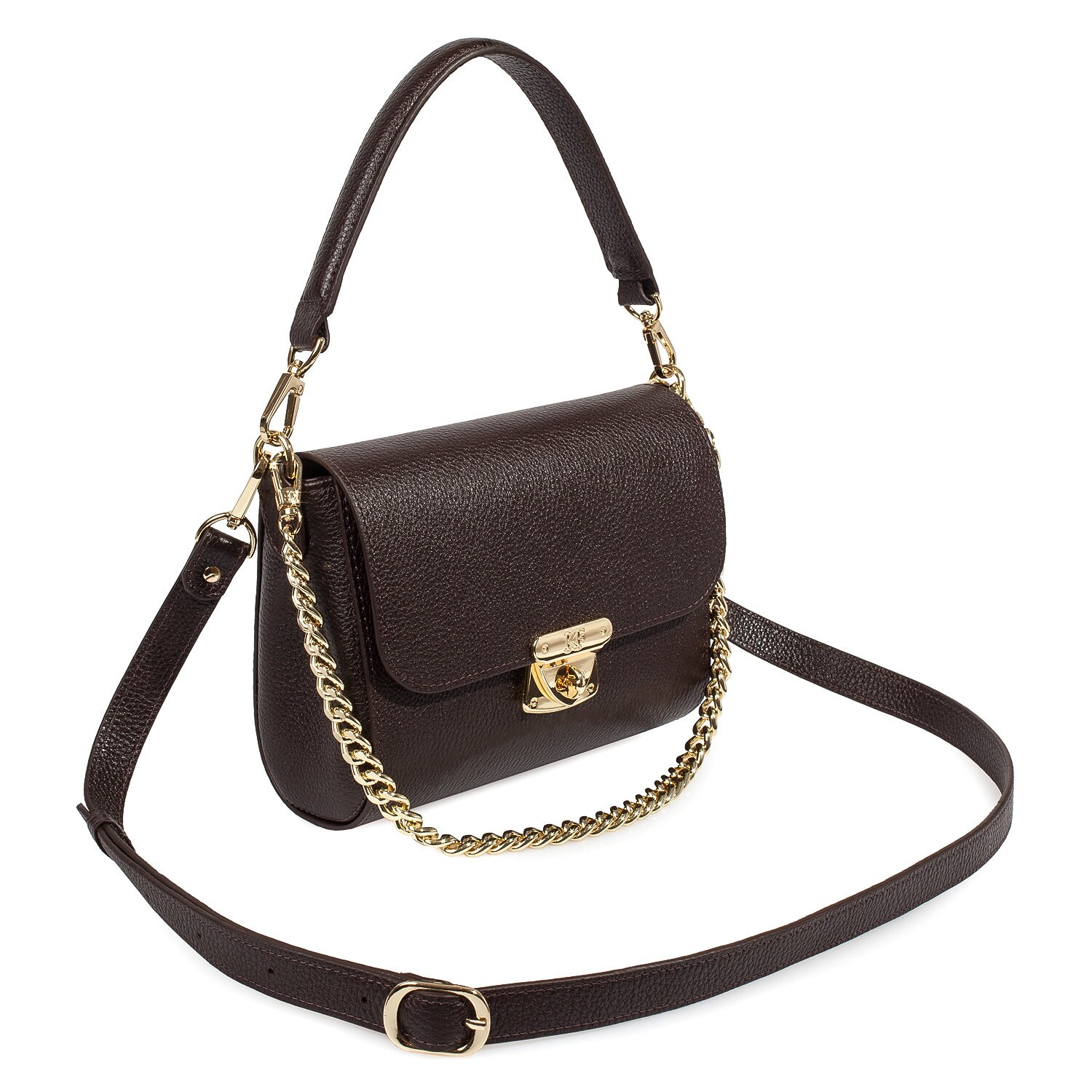 Leather Top Handle Bag, Leather Crossbody Bag, Brown Leather Shoulder Bag, Women's Leather Cross body Bag, Leather bag KF-4468 - Image 2