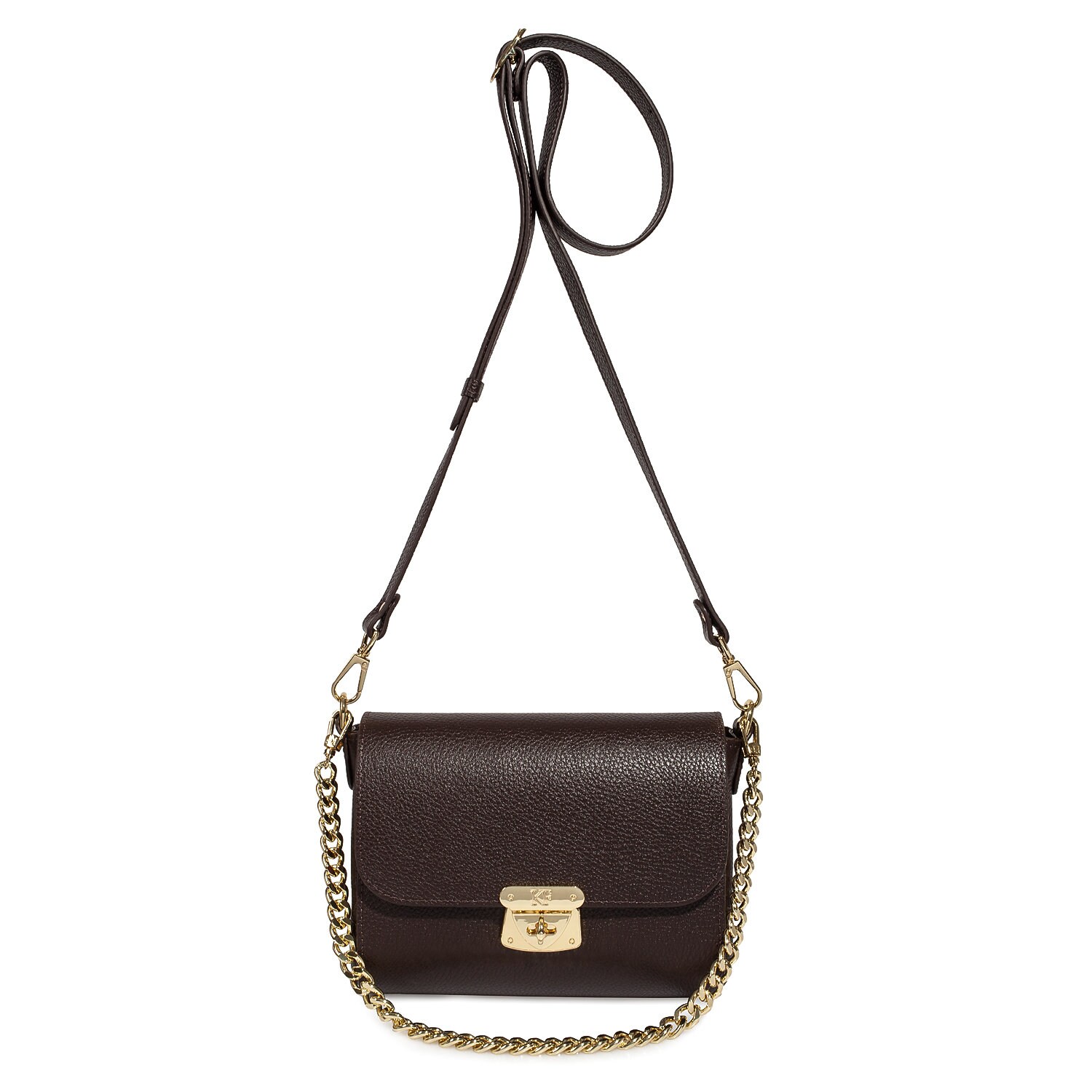 Leather Top Handle Bag, Leather Crossbody Bag, Brown Leather Shoulder Bag, Women's Leather Cross body Bag, Leather bag KF-4468 - Image 3