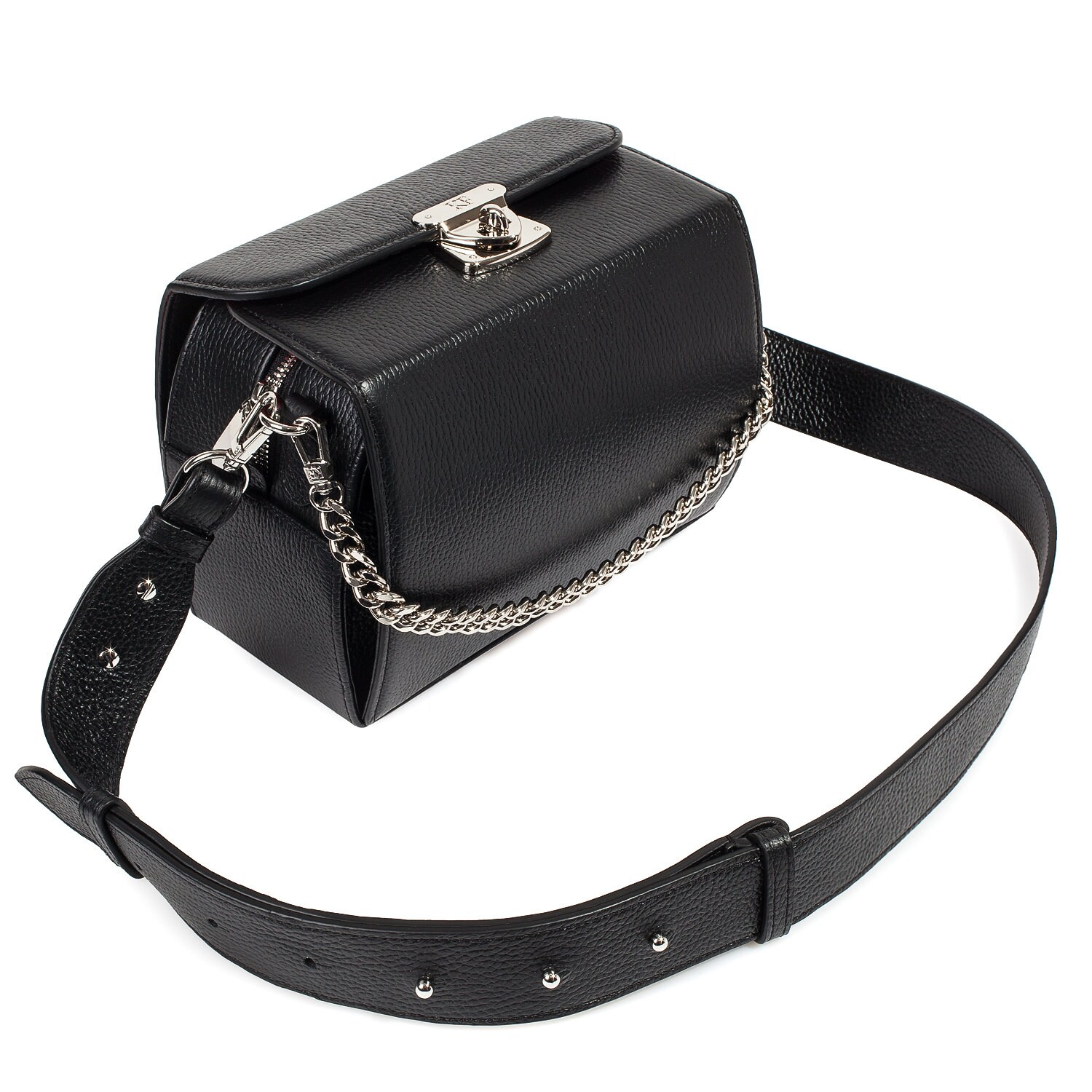 Leather Crossbody Bag, Black Leather Shoulder Bag, Women's Leather Cross body Bag, Leather bag KF-4500 - Image 3